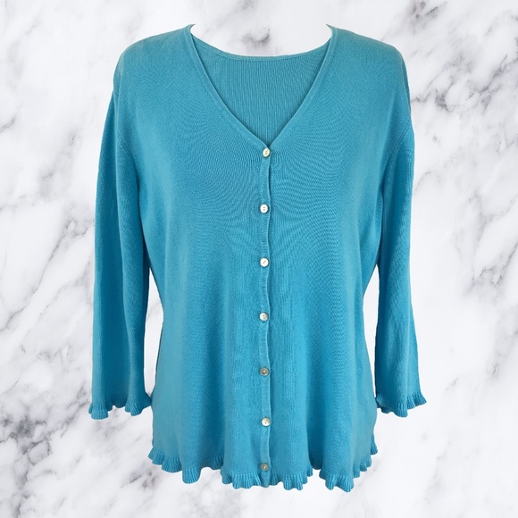 Karen Scott Sweaters - Karen Scott Blue Sweater Twinset